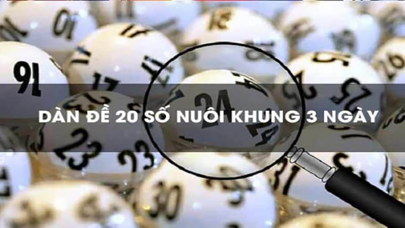 Phương pháp vào tiền nuôi dàn đề 20 số khung 3 ngày hiệu quả