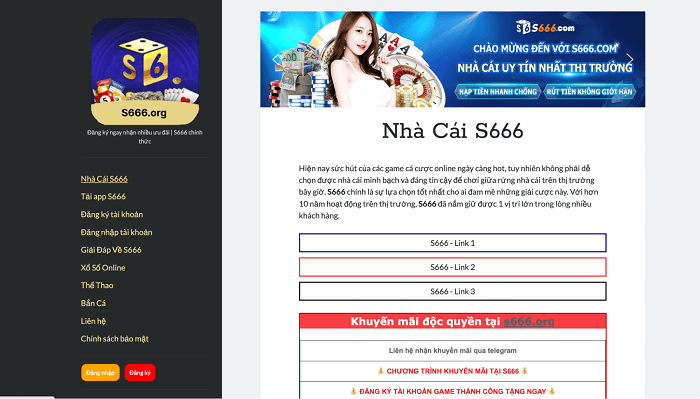 Thông tin chung về nhà cái S6