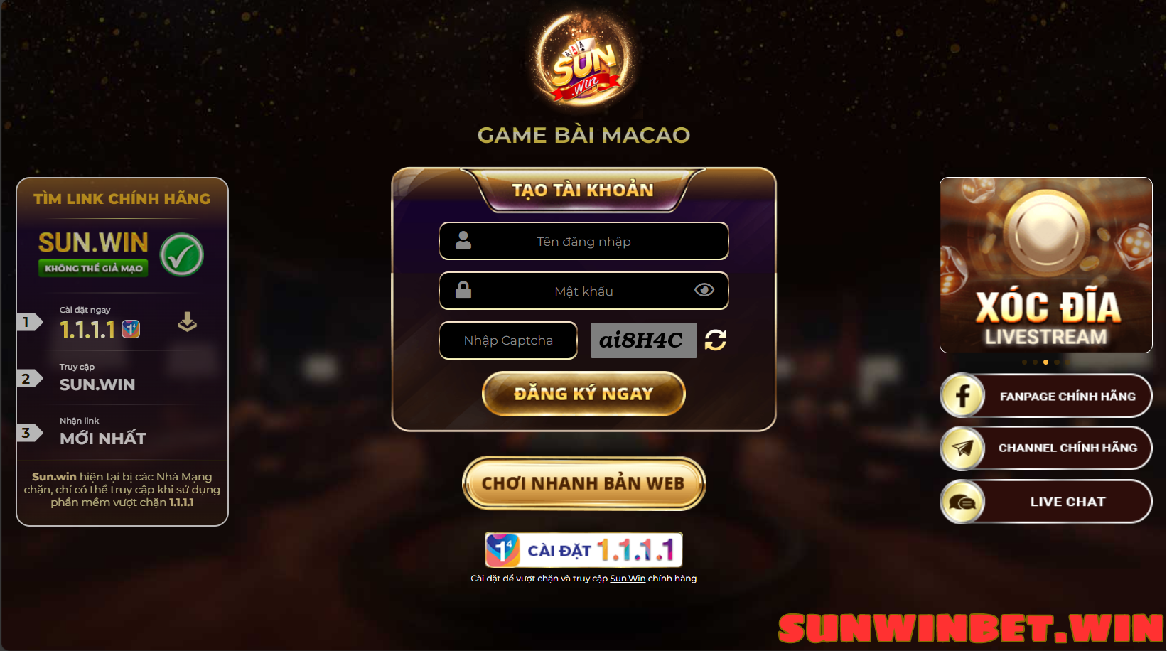 Các bước cơ bản tham gia trải nghiệm cược vào cổng game Sunwin online