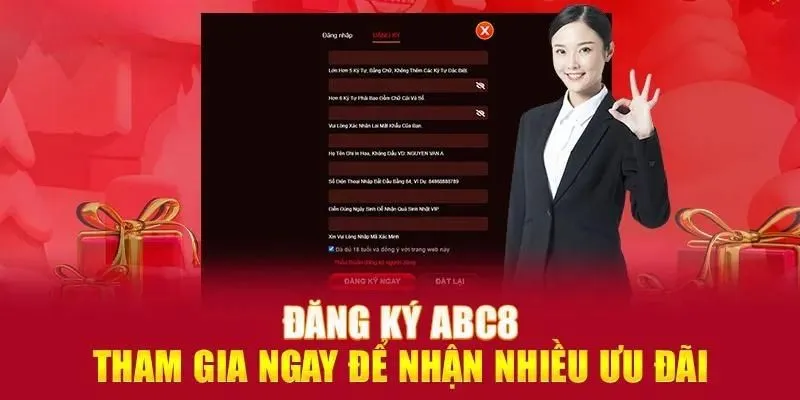 Hướng dẫn từng bước đăng ký abc8
